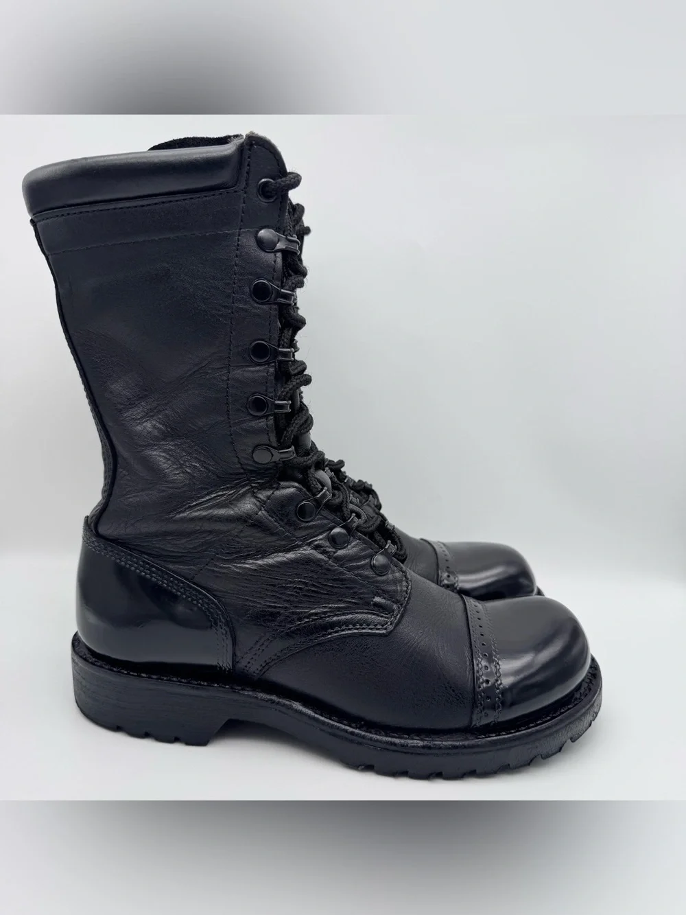 Corcoran 1520 Jump Boots Black Leather Military Combat Men 9.5 M Made In USA